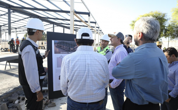Supervisa Manolo Jiménez trabajos de construcción de la Expo Coahuila